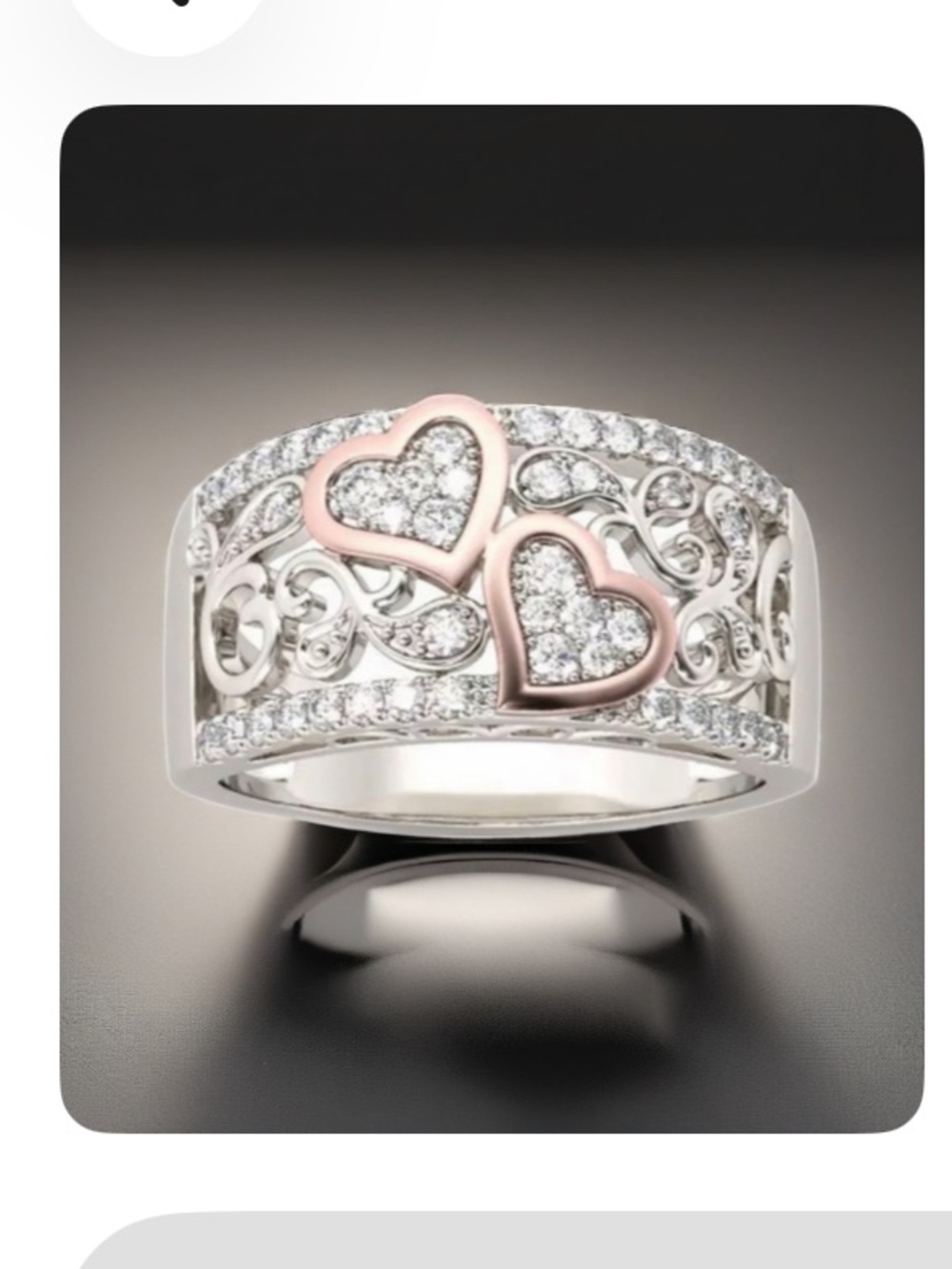 NWOT - VALENTINE’S DAY - Sterling Silver with CZ Heart Ring